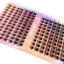 3 x NINGLASH Royale Lash Clusters Kit Wispy DIY Eyelash Extension, 2 Styles 154pcs Individual Natural Lashes Spikes Cluster Eyelashes Lash Bond and Seal Remover Tweezer Comb Brush