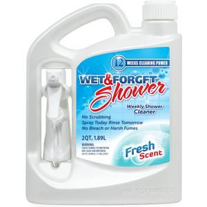 Wet & Forget Shower Cleaner Spray Multi-Surface Weekly Application Requires No Scrubbing, Bleach-Free Formula, Ready to Use, Fresh Scent, 3 Months of Cleaning, 64 Fluid Ounces, 1 Pack