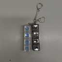 2 Pcs Keyboard Fidget Toy for Adults Fidget Clicker Decompression Fidget Keychain Stress Relief Presents for Adult to Relief Stress Pass The TimeBlack and White (Blue Switch, No Light)