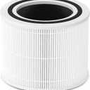 Core 300 Replacement Filter Compatible with LEVOIT Core 300/Core 300S/Core300-P/Core 300S-P/VortexAir Air Purifier, Core 300-RF 3-in-1 Activated Carbon Filter, 2 Pack, White (1)