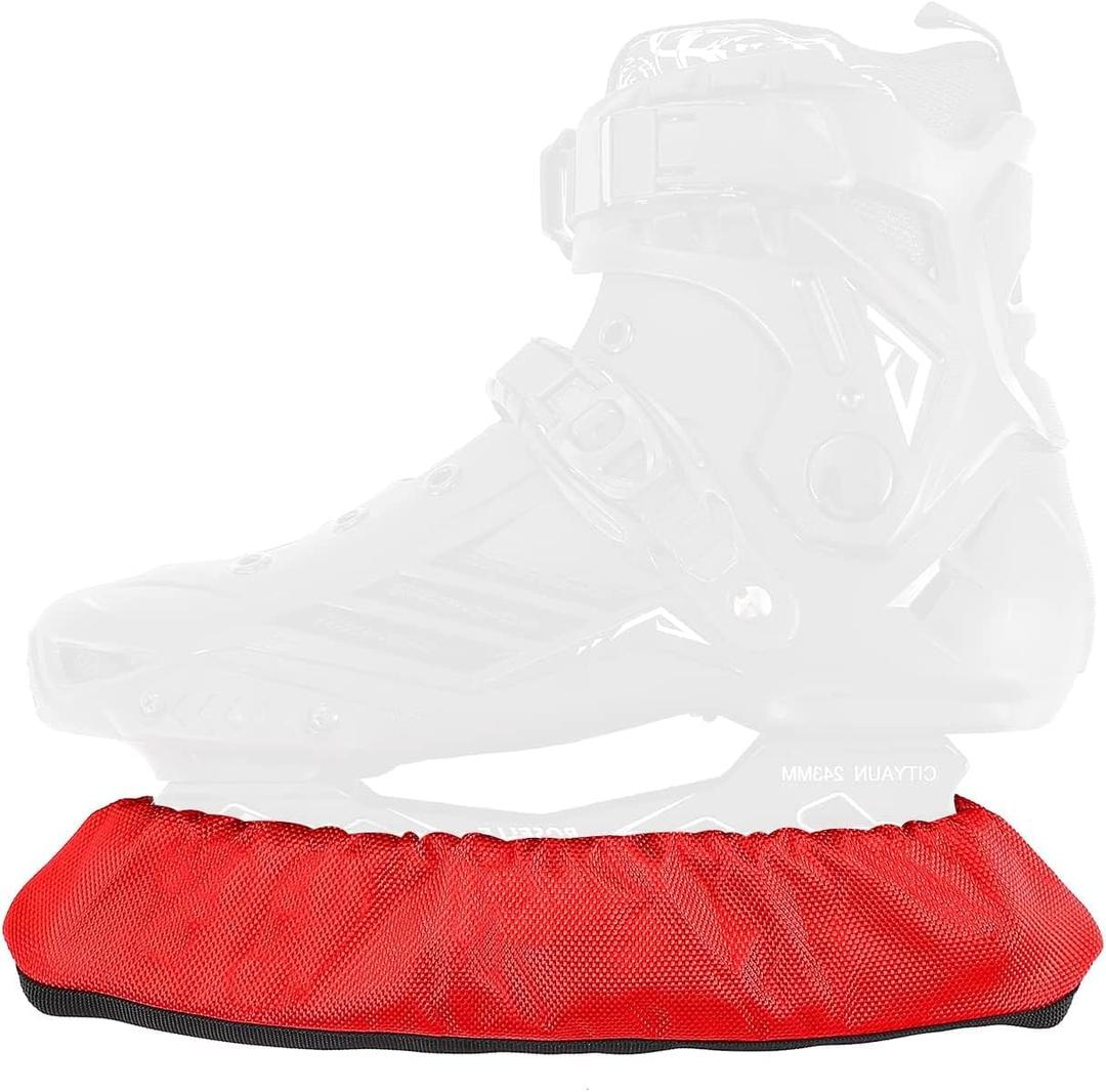 Ice Skate Guards,Skate Guards for Hockey Skates,Figure Skates,Ice Skates,Ice Skate Blade Covers,Skate Soakers for Toddler Kids Youth Adult,Skate Guards Figure Skating Hockey,Ice Skating Accessories (Red)
