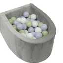 Foam Climbing Block for Toddlers 1-3 - Climb and Crawl Activity Block - Indoor Activity Play Structure for Toddlers - Foam Soft Play Block for Babies  - Balls NOT Included - Gray