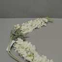 IPOPU 6 pcs Delphinium Artificial Flowers White Larkspur Artificial Flowers, 33.5 in Fake Flowers Bulk Silk Flowers with Stems Real Look for Home Garden Wedding Arrangement Decor(White)