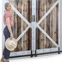 Geelin 5ft Rustic Western Barn Door Stand up Cardboard Cutout Life Size Farm Western Theme Party Decorations Backdrop Photo Props Red Barn Door Standup for Cowboy Cowgirl Farm Theme Supplies