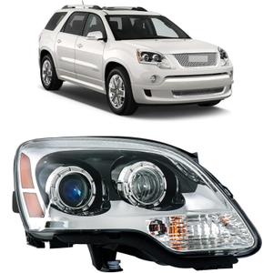 labwork 1PC Headlight Assembly Chrome Housing Replacement for Acadia 2007-2012 HID without Ballast Passenger Side RH GM2503323