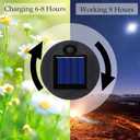 4 Pieces Replacement Solar Light Tops Outdoor Hanging Lantern Solar Light Parts Round Waterproof Decorative for Outdoor Hanging Lanterns, Warm(3.35 Inch in Diameter)