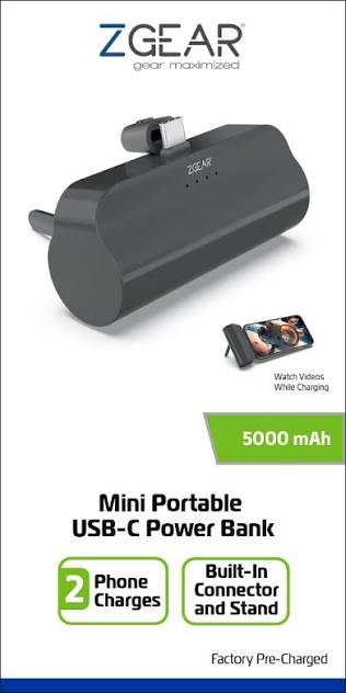 Mini Portable USB-C Power Bank 5000mAh