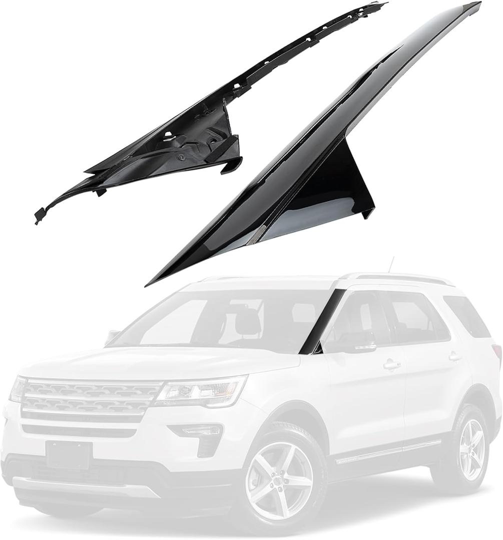 Fomiuzy Windshield Trim Panel A Pillar Molding Kit Fit For Ford Explorer 2011-2019 Sport 4 Door Replaces BB5Z-7803145-AA BB5Z-7803137-BA BB5Z7803145AA WKT D1843 926-450 BB5Z7803137BA(Left Driver Side)