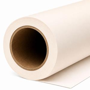 Yizhily Ivorine Beige Cream Seamless Paper Backdrop, 53 in x 16.4 ft