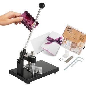 Black Heavy-Duty Corner Rounder Cutter  R6mm R10mm 1.2/ 30mm Thickness Corner Rounder Cutter Machine with Paper Hold Metal Commercial Corner Punch for Plastic Metal Paper Cardstock