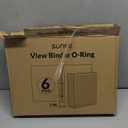 SUNEE 1 Inch Binders 3 Ring 6 Pack, Clear View Three Ring Binders PVC-Free (Fit 8.5x11 Inches) for School Binder or Office Binder Supplies, Classic 6 Colors