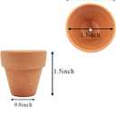 Yishang mini Terracotta Pots with Drainage Holes - 1.5 inches Tiny Clay Nursery Pots for Indoor/Outdoor Mini Plant, DIY Crafts, Wedding Favors(10 Pack)
