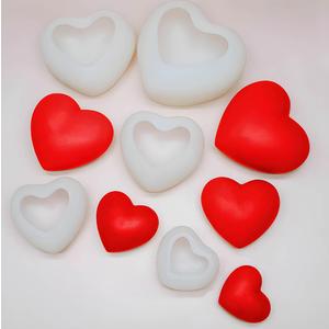 5 Sizes Heart Silicone Mold Candy Molds for Chocolate Bombs, Cookie Decor, Pastry, Cake, Jelly, Valentines Day 3D Heart Shape DIY Casting Craft for Epoxy Resin Art, Candles, Handmade Soap Making