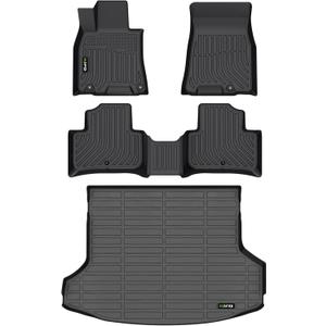 All Weather Floor Mats & Cargo Liner for Genesis GV70 2022-2025 2026 (Not Electrified GV70) Custom Fit Full Set Accessories - Black