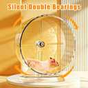 Silent Hamster Exercise Wheel,8.3 Inch Quiet Spinner Hamster Running Wheel,Silent Wheels with Anti-Skid & Adjustable Stand for Gerbils, Mice, or Other Small Pets,Transparent