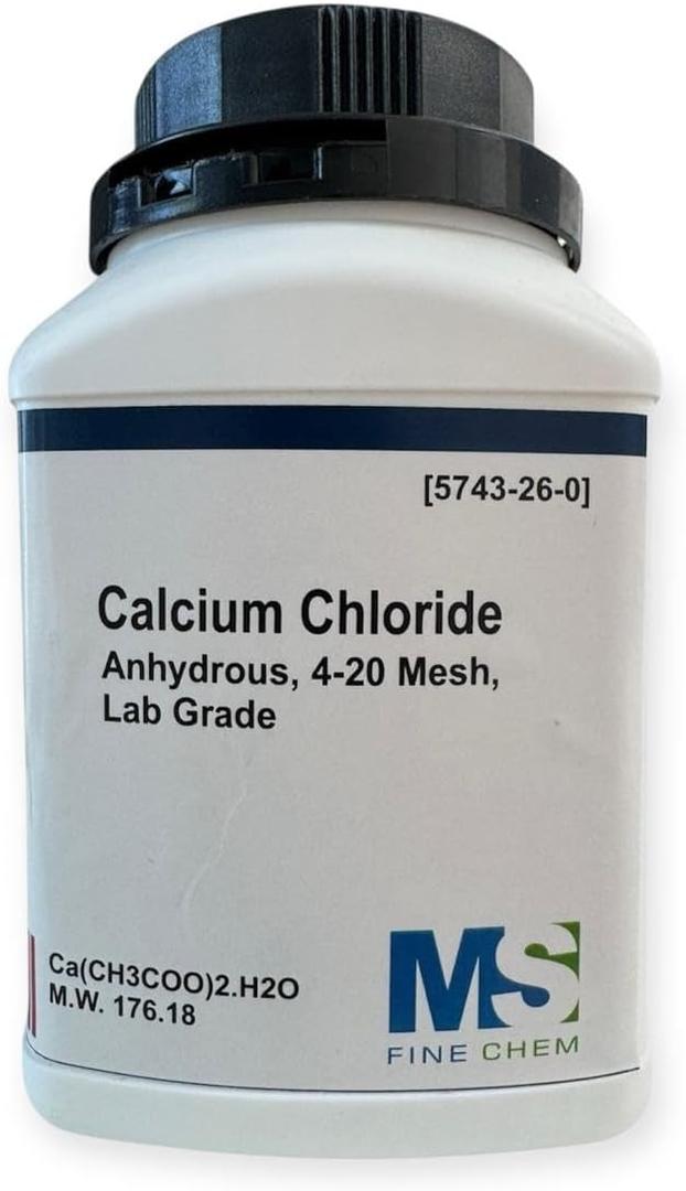 Calcium Chloride, 500g, 4-20 Mesh - Laboratory-Grade - Calcium Chloride Powder - The Curated Chemical Collection