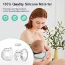 Wearable Breast Pump Parts Milk Collector Cup Flange 24mm Compatible with Momcozy/TSRETE S9/S10/S12 Breast Pump Replacement Parts Accessories, 2 Sets, Extra Duckbill Valve&Silicone Diaphragm