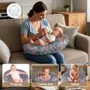 x-vesolje Nursing Pillow, Breastfeeding Pillow with Removable Cover, Ergonomic Breast Feeding Pillow, Baby Feeding Support Pillow for Mom Easier Breastfeeding- Original Size/Peony