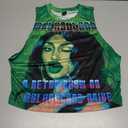 Figure & Letter Graphic Crop Summer Tank Crop Top Size L