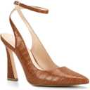 Womens Closed Toe Ankle Strap Heels Pointed Toe Pumps Shoes Slingback High Heel Wedding Dress Shoes (7.5, Caramel)