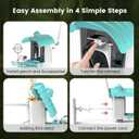 Smart Bird Feeder with Camera, AI Identify Birds Species Solar Powered, 2K HD Video Bird House with Camera, Instant Arrival Alerts, Waterproof Squirrel Proof, Gift for BirdLovers, 2.4GHz WiFi, Blue