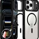 Magnetic for iPhone 17 Pro Max Case for MagSafe [AI Side Camera Button] Drop Protection Protective Cover Anti Yellowing Shockproof Clear Back for 17 Pro Max Phone case (Black)