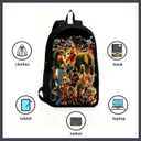 3 x Merch Casual Backpack Large Waterproof Lightweight Daypack(Type A)