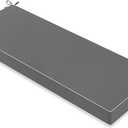 MIULEE Dark Grey Outdoor Bench Cushion 48x18x3 Inch Waterproof 3-Year Color Fastness Patio Furniture Cushions for Porch Swing, Garden Bench Sofa Couch with Adjustable Ties No Slip Design