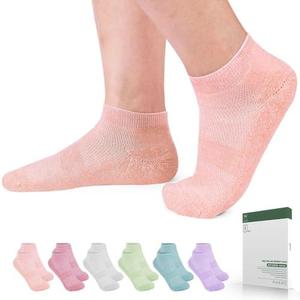 Bulinlulu Diabetic Socks for Women&Men-6 Pairs Bamboo Viscose Non Binding Diabetic Ankle Low Cut Sock L