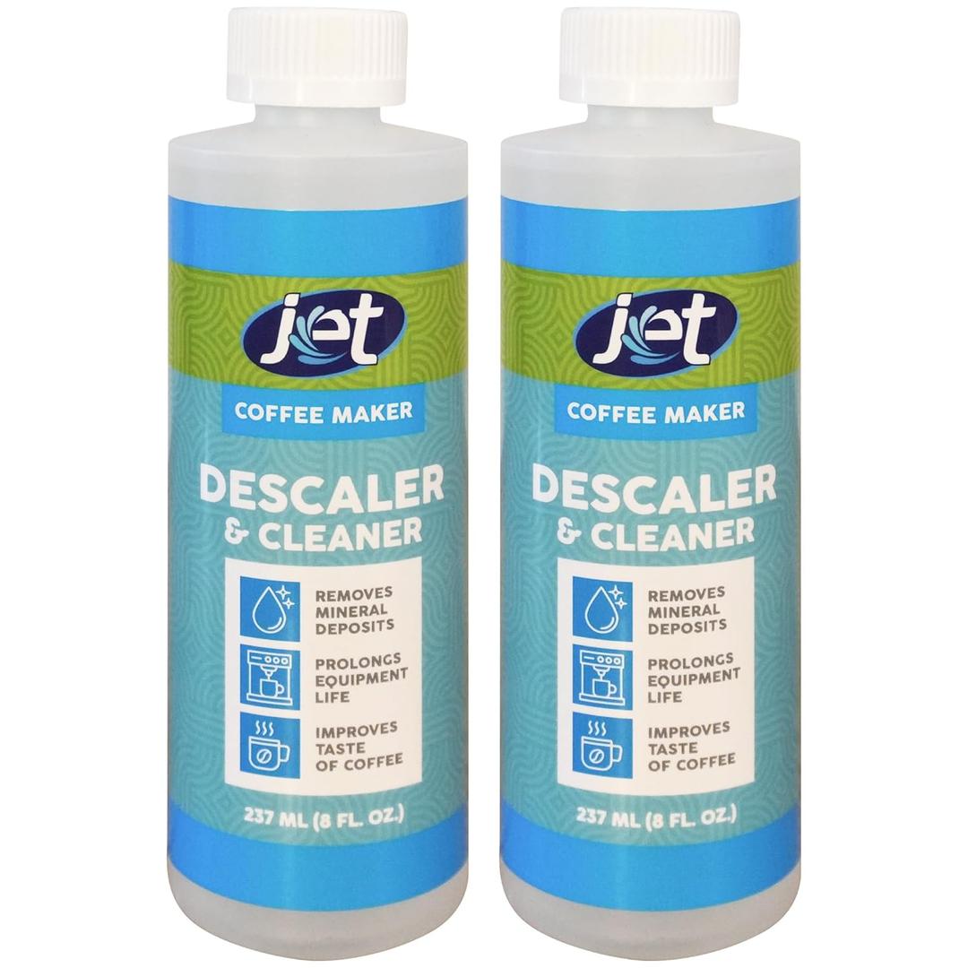 Coffee Maker Cleaner and Descaler 2-Pack  Universal Non-Toxic Descaling Solution for Keurig, Espresso & Drip Machines  Extends Life, Removes Buildup & Odors, 8 oz Each (2-Pack)