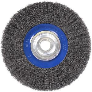 183050B - 12" x 1-3/4" x 2", 1/2", 5/8" Crimped Wire Wheel, .014 Carbon Steel
