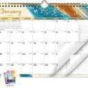 3 x 2026 Calendar, 2026 Wall Calendar, 18 Month Wall Calendar 2026-2027, January 2026 to June 2027 Calendar with Twin-Wire Binding, Hanging Hook and Julian Dates, 11" X 8.5" (Drift Sand)