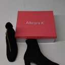 Allegra K Women's Front Zipper Chunky High Heel Ankle Boots (8)