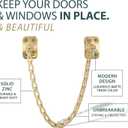 MEGA HANDLES Transom Door Chain 12-Inch, Door Chain Stopper for Transom Windows, Cabinet Door Restraint, Chain Lid Support, Durable Transom Window Hardware for Enhanced Safety - Satin Brass