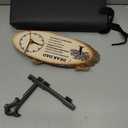 Kenning 3 Pcs Dad Gifts for Fathers Day from Daughter Son, Daddy Birthday Gifts Includes Wooden Clock, World's Best Dad Card and Black Gift Bag for Daddy Papa Fathers Day Present