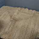 Savi Home Scalloped Jute Rug 4'x6'  Handwoven Natural Area Rug, Farmhouse Boho Style, Eco-Friendly Reversible Carpet for Living Room, Bedroom, Entryway, Dining Room Dcor