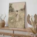 Jesus And Lamb Wall Art Jesus Leaves The 99 Sheep Wall Decor The Lost Sheep Canvas Posters Christian Bible Stories Painting Prints for Church Prayer Room Living Room Bedroom 16x24 In Framed