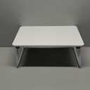 Folding Lap Desk, Ruxury Laptop Stand Bed Desk Table Tray, Breakfast Serving Tray, Portable & Lightweight Mini Table for Sofa Couch Floor - White (Small)
