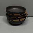 Stoneware Pasta Bowls, 34 oz Large Salad Bowl Set of 4, Ceramic Serving Bowls for Ramen, Pasta, Fruit, Cereal, Dinner, Wide and Shallow Bowls, Microwave & Dishwasher Safe, Matte Black