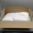 Serta Goose Feather Down Fiber Cotton Comforter King Size - 100% Cotton Duvet Insert - Hotel Luxury Hypoallergenic Bedding Comforter All Season Medium Warmth 106 x 90 Inch White