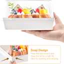 Kucoele 7 x 7 x 4 Inches White Paper Cake Boxes with Clear Lids, 20 Pack Square Charcuterie Boxes Disposable To Go Food Containers for 4-6 Inch Cake, Jumbo Cupcakes, Bakeries