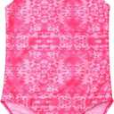 LIZENS Girls One Piece Swimsuit Beach Bathing Suit Swimwear for Kids Children Swimming Suit 6-8Y