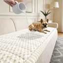 Waterproof Couch Cover for Dogs Washable,Non Slip Fuzzy Durable Couch Covers for 3 Cushion Sofa Pet Friendly Sofa Cover Dog Thick Soft Slipcovers Protector Couches Mat Bed (Beige, 27.6" x 82.7")