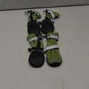 Spark Paws Dog Rainboots, Waterproof Dog Shoes for Medium to Large Dogs, Non Slip, Dog Booties and Paw Protectors - 4PCS Doggie Hiking Boots with Reflective Straps - Green - Size 4