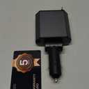 GUSGU 100W Retractable Car Charger, 4-In-1 Fast Car Phone Charger Featuring a 2.6ft Retractable Cord, with Lightning and USB-C Cable Car Charger Adapters, Compatible All Other Phone Models (Silver)