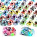 50 Pcs Mini Pull Back Cars Set, Pull Back Racing Vehicles for Kids Toddlers, Bulk Toys Party Favors Treasure Box, Classroom Prizes, Pinata Fillers,Goodie Bag Stuffers for Boys Girls