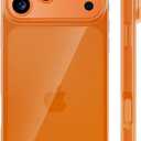 TORRAS for iPhone 17 Pro Max Case Crystal Orange, [Anti-Yellowing][Military-Grade Protection], Ultra Slim Anti-Scratch Back, Soft Bumper, Non-Slip Protective Phone Cover, Orange 6.9"