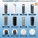 FLT4825 Replacement Filter B Fit for Germ Guardian Air Purifier, ac4825e Replacement Filter Fit for ac4825 AC4825 AC4300 AC4900 AC4825DLX AC4850 CDAP4500 AP2200, 2 True HEPA + 8 Carbon Filters