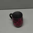 Ideus 16 oz (470 ml) Insulated Coffee Mug with Handle and Lid, Double Wall Stainless Steel Vacuum Thermal Coffee Mug, Travel Coffee Cup Thermal Cup for Home and Office (Red Zebra)