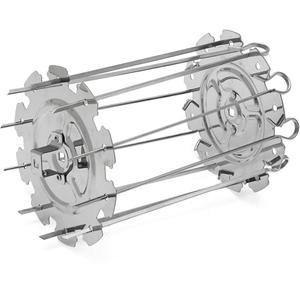 Stainless Steel BBQ Grill Cage Vegetable Meat Skewer Kebab Maker for Rotisserie Oven Roaster Stainless Steel BBQ Grill Cage Vegetable Meat Skewer Kebab Maker for Rotisserie Oven Roaster